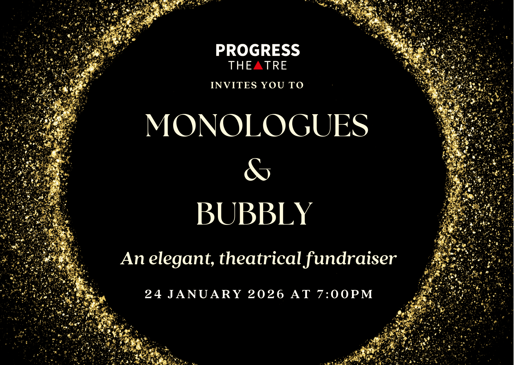 Monologues and bubbly fundraiser